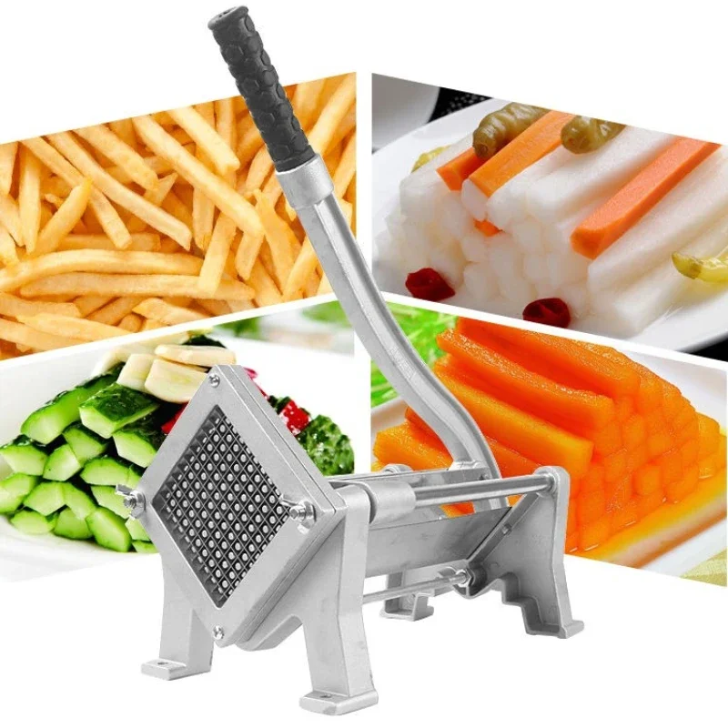 French Fry Cutter Potato Strip Maker Manual Slicer for Home Commercial Use Cutting Cucumber Radish Lettuce Onion Vegetable Tool