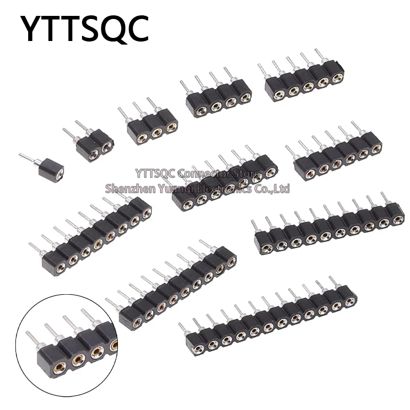 1P-40P 2.54mm Round Hole Straight Pin Single Row 0.1