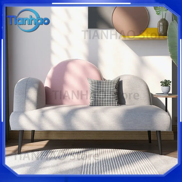 Fabric Sofa for Nordic Style Influencer Decor Clothing Store Beauty Salon Waiting Room Airbnb Apartment Living Room Leisure