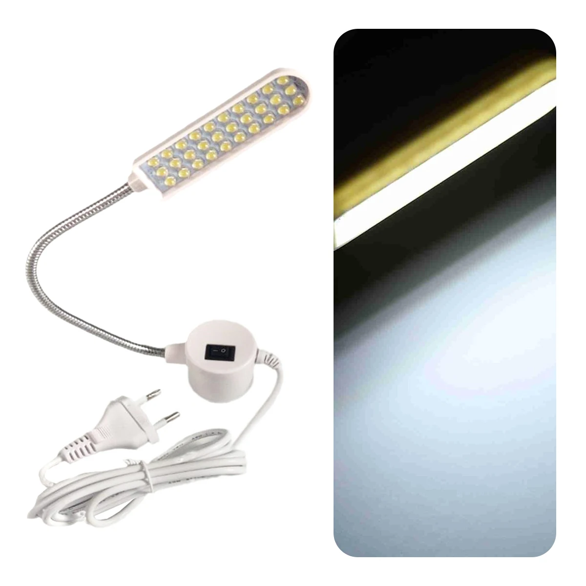 Industrial Led Light 1w 2w 3w Sewing Machine Gooseneck Work Light Magnetic Eu/Us Plug Portable Adsorbed Base Flexible Working