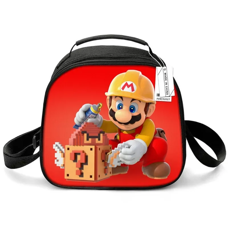 Super Mario Lunch Bag Cartoon bambini scuola elementare isolato Lunch Box bambini portatile Anime Thermal Bag ragazzi ragazze regali