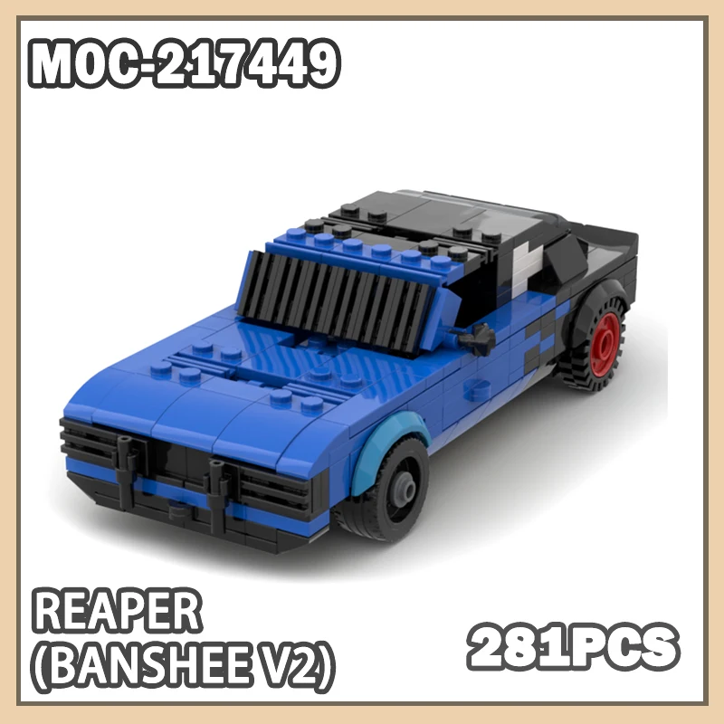 

MOC- 217449 Reaper (Banshee V2) Speed Champions Racing Sports Car Vehicle Racer Building Blocks Развивающая игрушка для детей 281 шт.