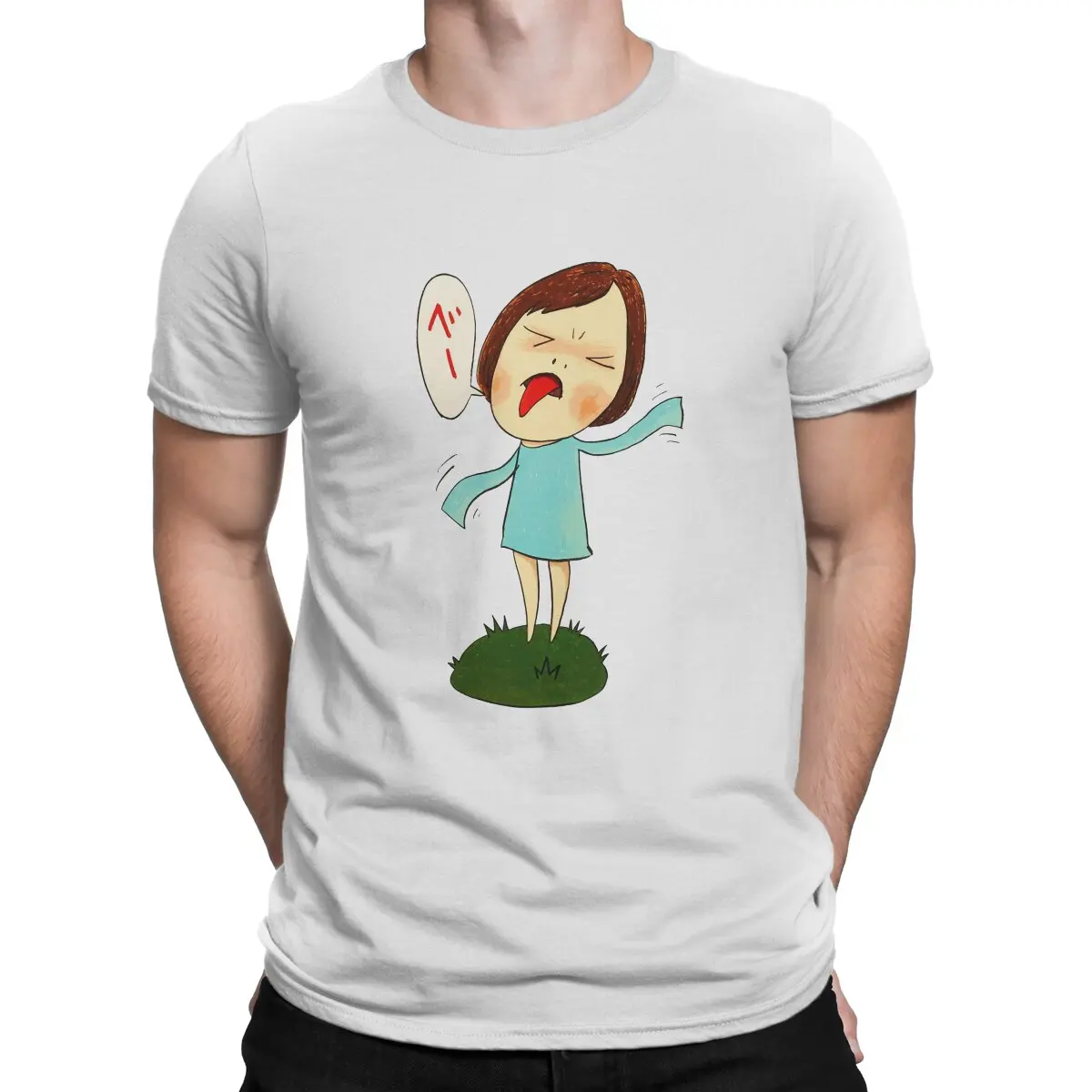 Yoshitomo Nara Japanese Artist Funny Little Girl Tshirt Homme Men's Clothes Blusas Polyester T Shirt For Men