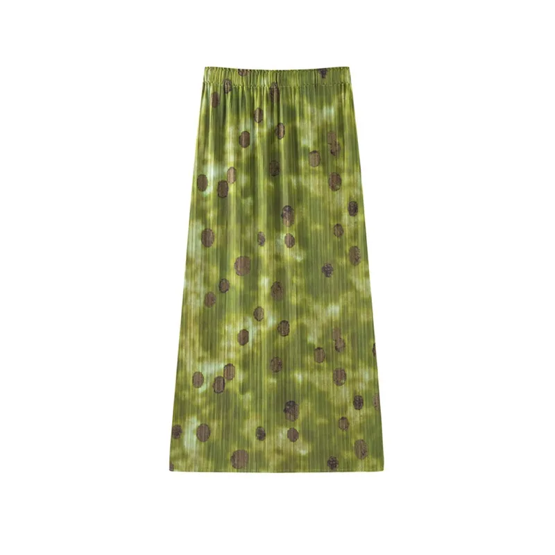Miyake Pleated 2026 Retro Print Pleated Skirt for Women New Summer Style Super Brightening Slimming Versatile Casual Skirt Pleat