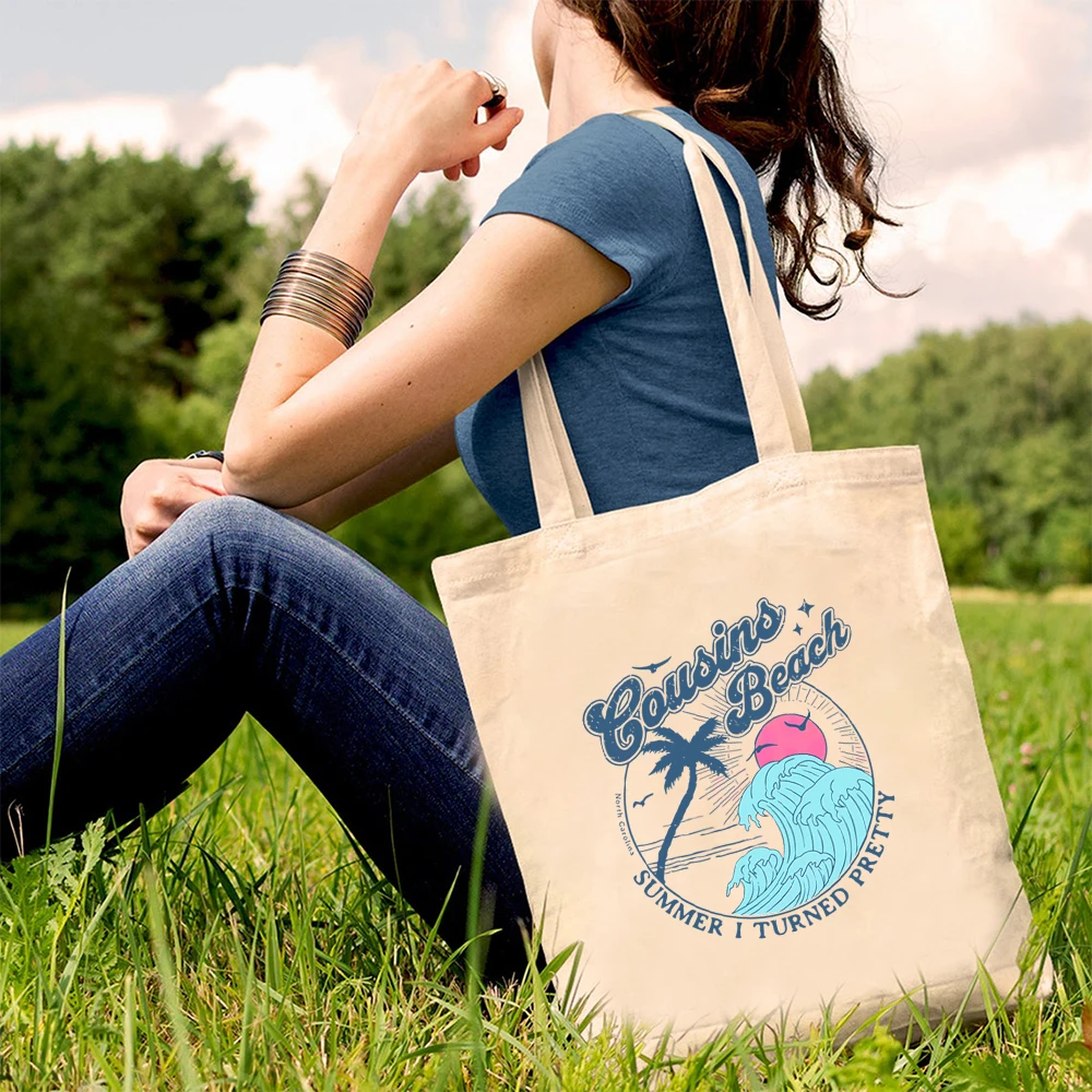 2024 The Summer I Turned Pretty Tote Bag Ocean Beach Canvas Bag Fashion Harajuku Designer Bags Eco-friendly Women Tote Bags