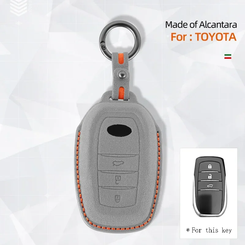 Alcantara Leather 3D Car Key Case For Toyota Kia Honda Nissan Mitsubishi Suzuki Subaru Citroen Audi Mercedes Ford Opel Iveco