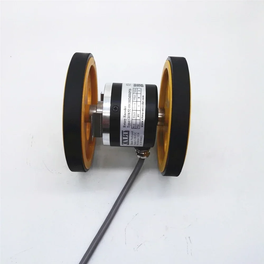 2026  NEW CALT Displacement Sensor DC Double Wheel Rotary Encoder GHW52-08G1024BMP526 1024 Pulse Push Pull Output 5 26 V