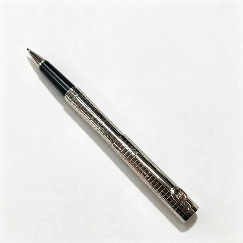 Bild 6: Jinhao Karierter Metall-Kugelschreiber mit Elegantem Edelstahl-Design, Schwarzer 0,5mm Stift, Bürozubehör, Geschenk