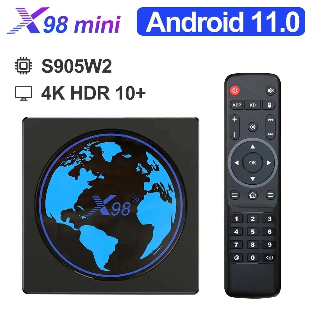 X98 Mini Android 11 Smart TV Box Amlogic S905W2 4G 32G 64G BT4.0 2.4/5G Dual Wifi 4K دعم AV1 Media Player Set Top Box TVBOX #1