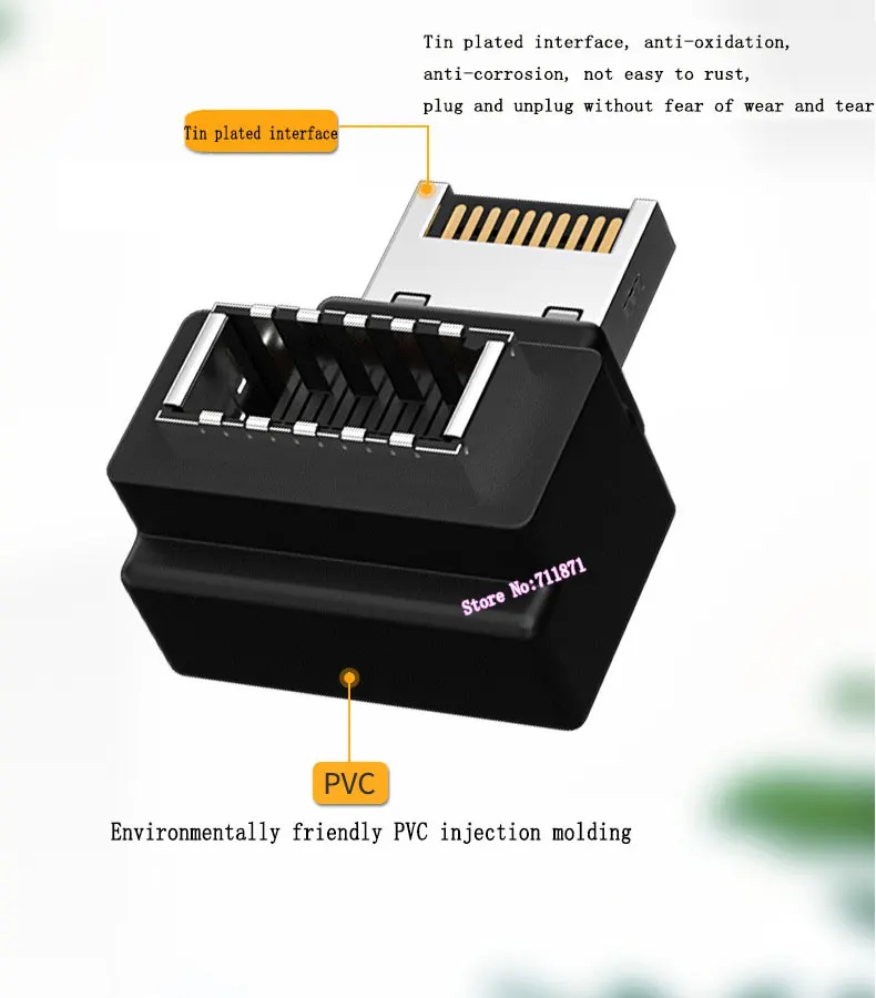Mâle femelle Usb3.0 type-c Type E adaptateur connecteur type-e vers Usb C 3.0 connecteur de charge de données adaptateur Type C E prise jack Usb