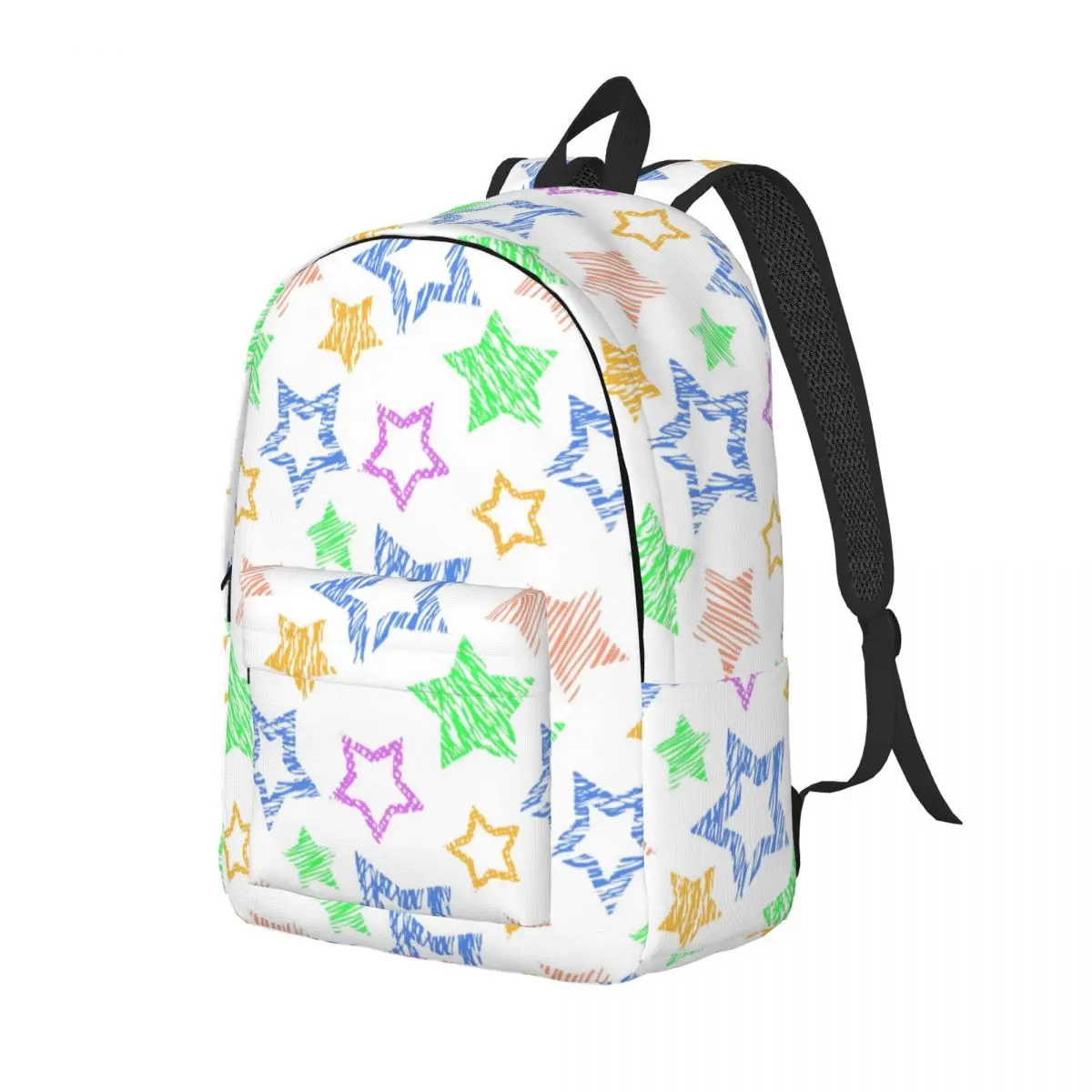 Bolsa de ombro colorida para laptop com bolso, mochila estrela de cinco pontas para homens e mulheres, mochila de trabalho, moda