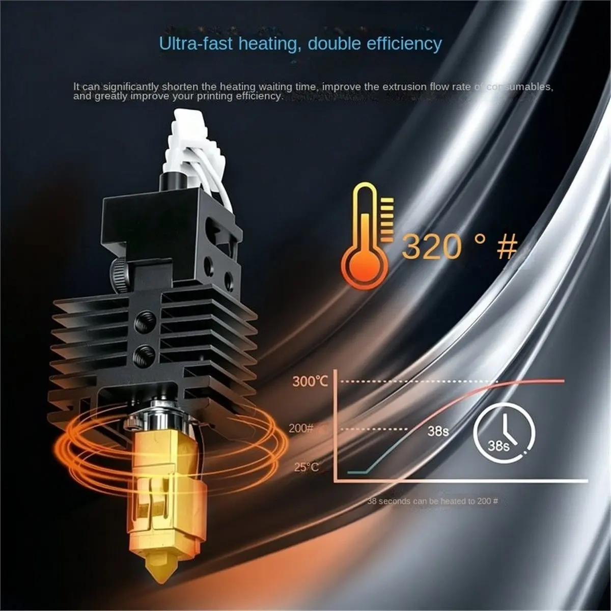 3D Printer Parts for 2.0 Convert to S1C Hotend Kit for S1 Combo Adapter Hardened Steel Nozzle Hotend