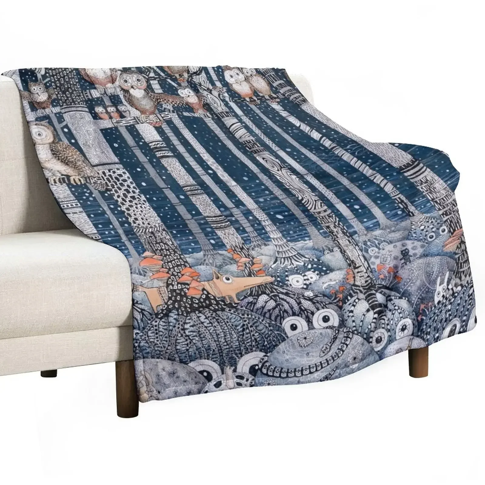 

Owl Forest Throw Blanket Blankets For Sofas Thermals For Travel Beautifuls Giant Sofa Blankets