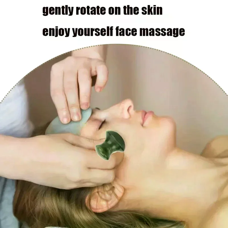1 Stuks Natuurlijke Jade Paddestoel Vorm Gua Sha Board Gezicht Terug Body Massager Facial Schoonheidsverzorging Huid Tool Vrouwen Ontspannen gezicht Roller