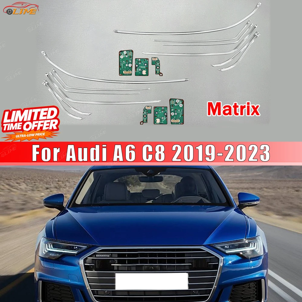 

Fit For Audi A6 C8 2019-2023 Matrix DRL Daytime running light tubes Light source chip Automotive Headlight Light Guide Tubes