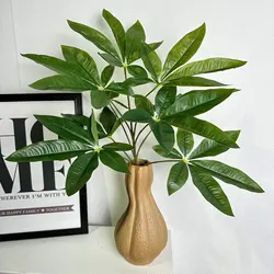 40-60CM Artificial Plants Fake Money Plant Branches Plastic Ficus Plants Faux Plants Leaves Tropical Plant for Home Decor