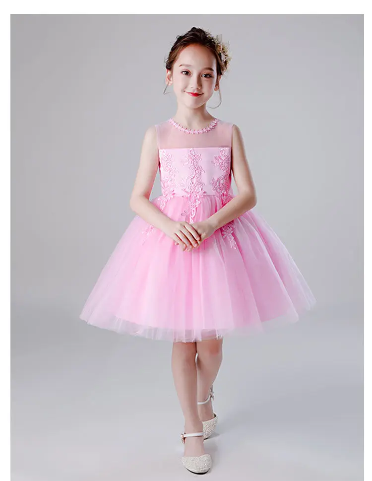 Girl Dress Princess Dress Girl Summer 2024 New Children's Wear Performance Dress Trend