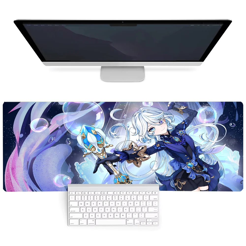 Genshin Impact Furina Mousepad Mouse Mat Desk Mat With Pad Gaming Accessories Prime Gaming XXL Keyboard Pad Padding Mat