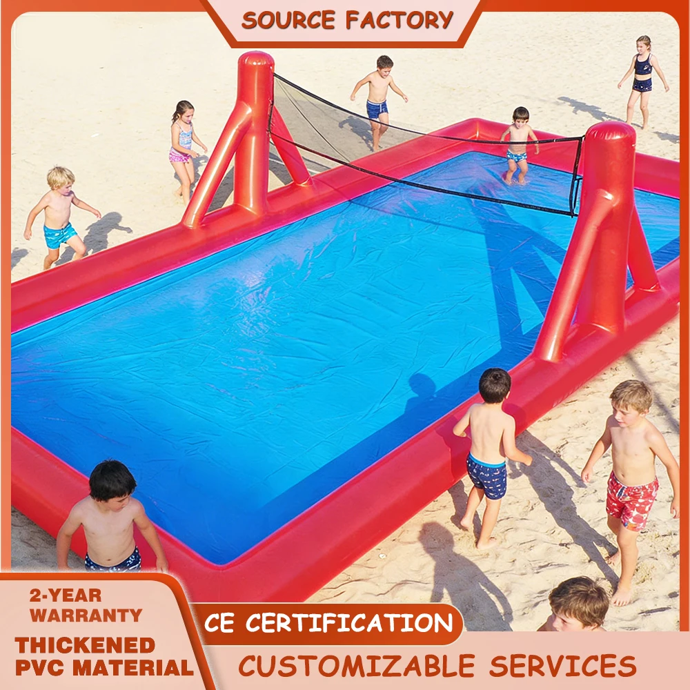 

Inflatable Outdoor Sports Games Volleyball Court with Pool for Beach Suitable for Adults And Teenagers Beach Volleyball Game