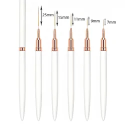 5Pcs Nail Art Brushes Fine Nail Art Pen Pink Nail Art Design Tool for Nail Gel Polish Dotting Painting Drawing Long Lines