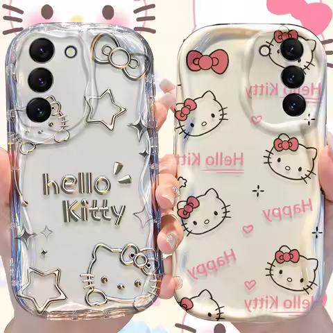 Hello Kitty Case for Samsung Galaxy S24 S23 S22 S21 Ultra Plus S20 FE A73 A72 A71 A55 A54 5G A53 A52 A51 4G A50S A50 Soft Cover