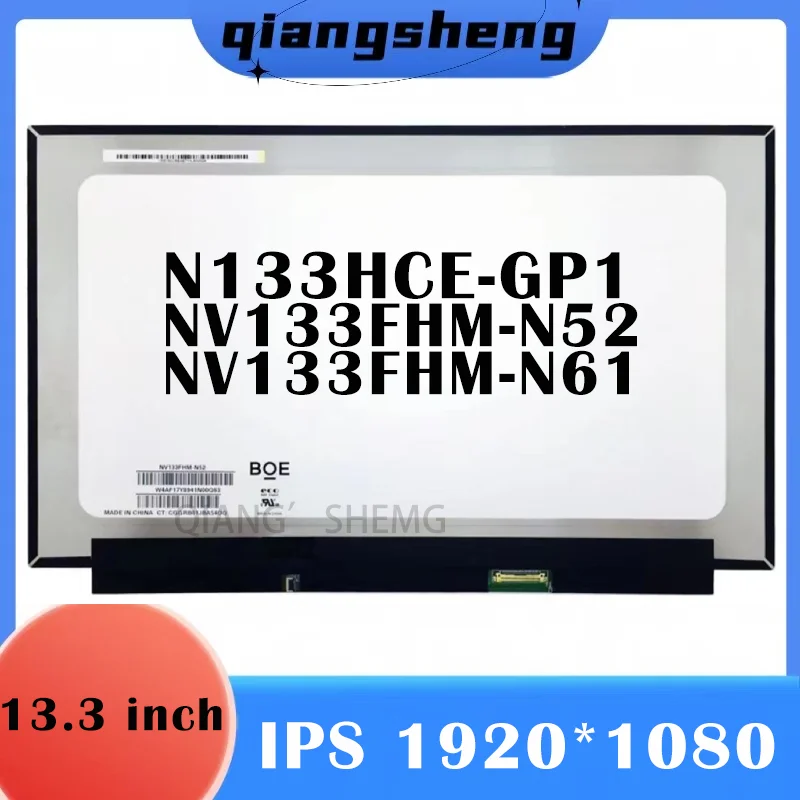 Laptop Display Matrix Nova Substituição Ips 1920*1080 72 Ntsc Edp 30 Pinos Tela Led Nv133fhm-n52 Nv133fhm-n61 N133hce-gp1 13.3