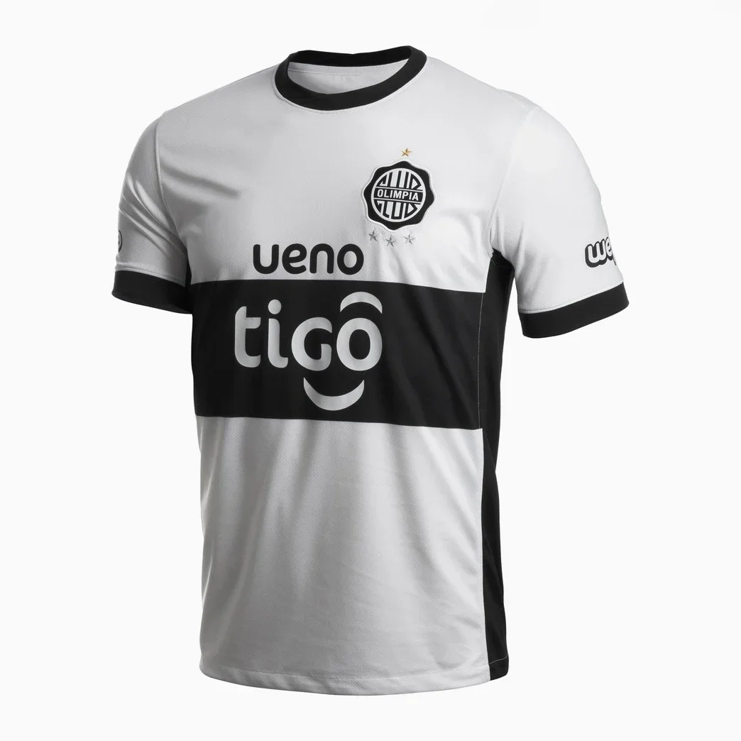 Club Olimpia Visitor Local camiseta de fútbol estampado 3D hombres deporte transpirable camiseta de secado rápido Moto Race padre-niño manga corta