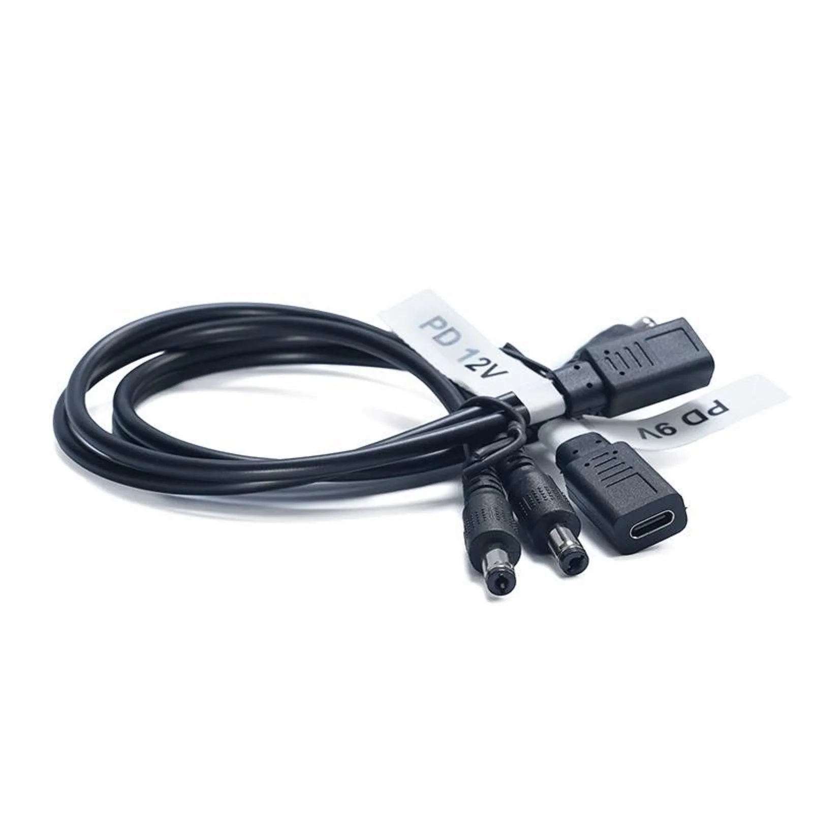 1pcs PD 9V/12V USB Type C Female To Dual DC 5.5x2.1mm Male Power Cable 3A Charging Cord 30cm