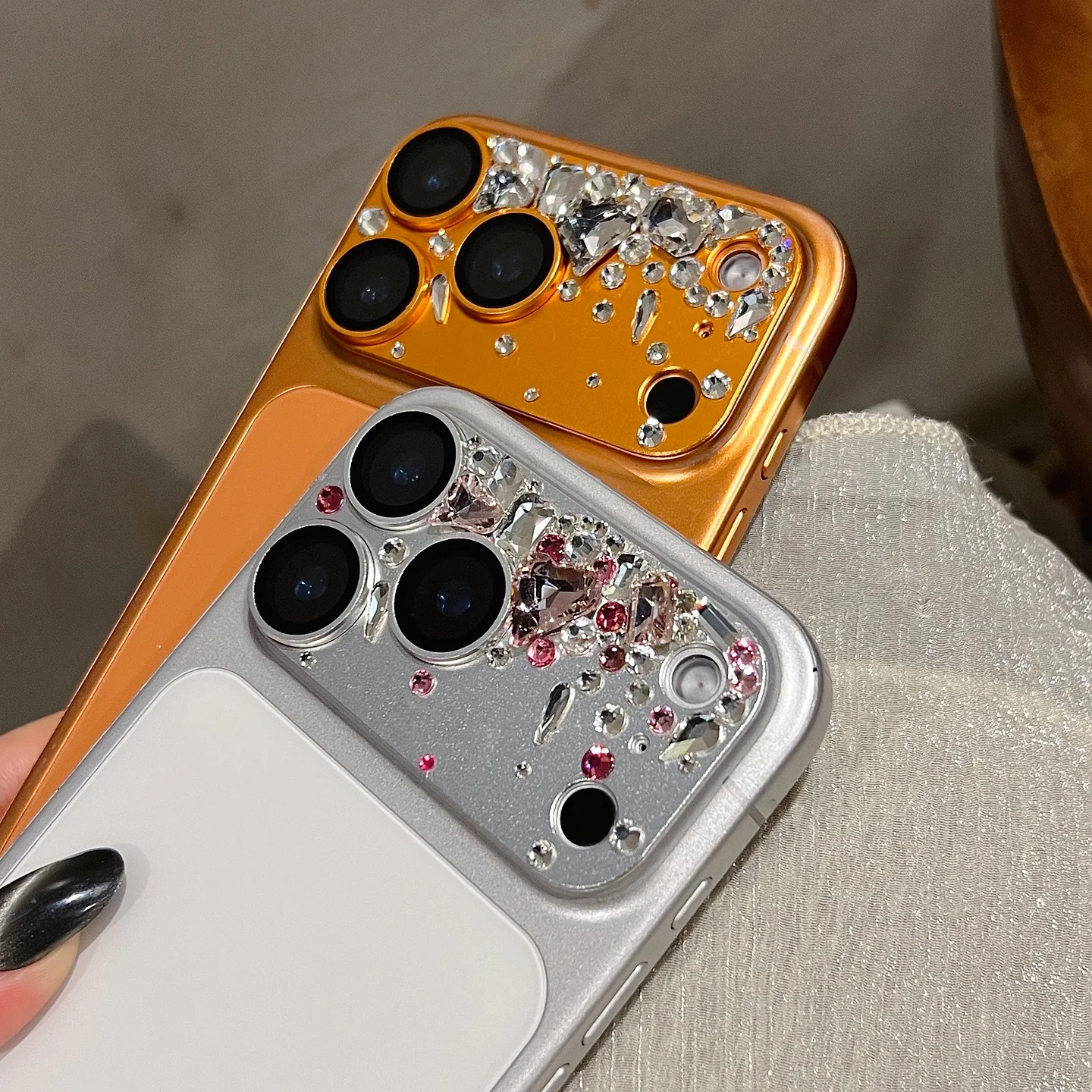 

1PCS Metal Rear Camera Lens Protector for iPhone 17 Pro Max 17Pro Rhinestone Lens Cover Screen Protector Lens Ring Film