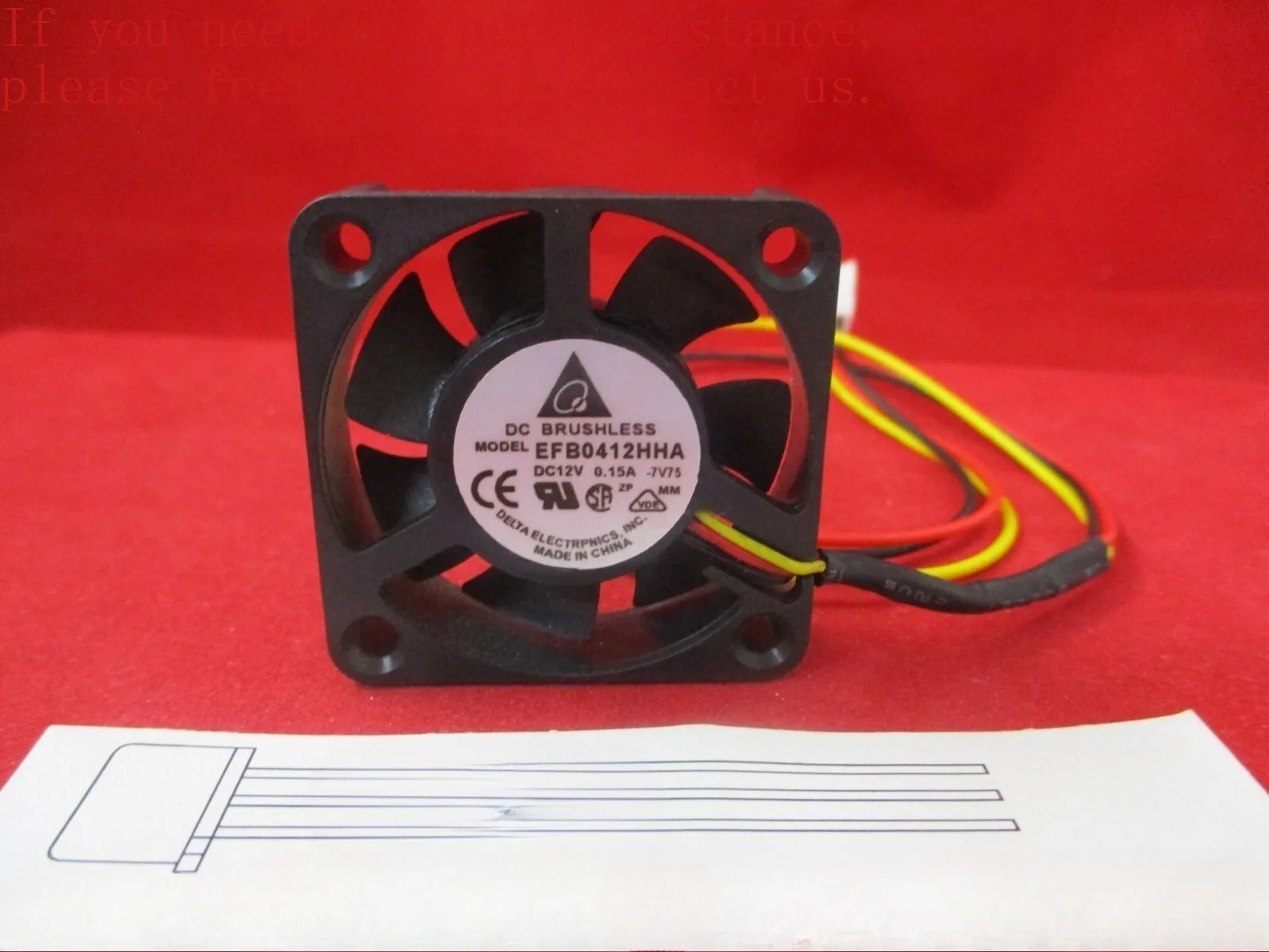 

Для Delta EFB0412HHA 3-контактный 40x40x10 мм 12 В 0,15 А, охлаждающий вентилятор 3-проводной, бесплатная доставка-