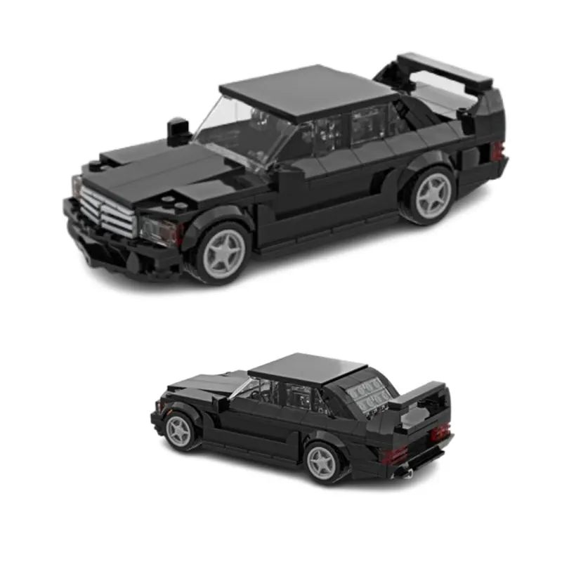 323 قطعة من مكعبات بناء الجسيمات الصغيرة MOC لعبة نموذج سيارة السباق الكلاسيكية، زخرفة السيارة، هدية ذاتية الصنع