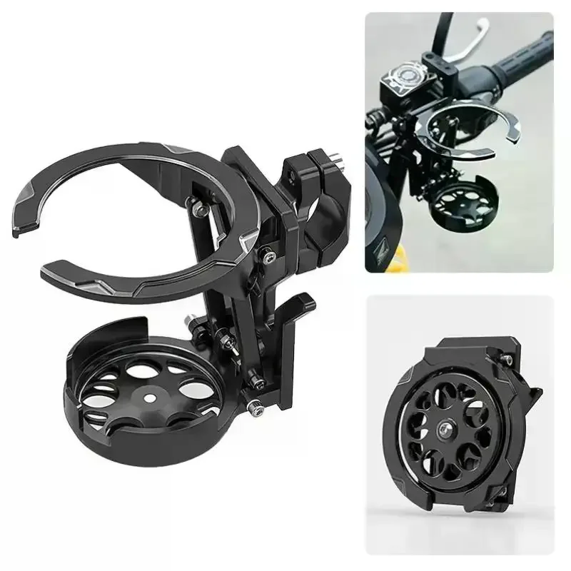 1/4pcs Motorcycles Bottle Holder Water Cup Bracket Holder Accessories Foldable Turntable Motorcycle Cup Holder For Handlebar