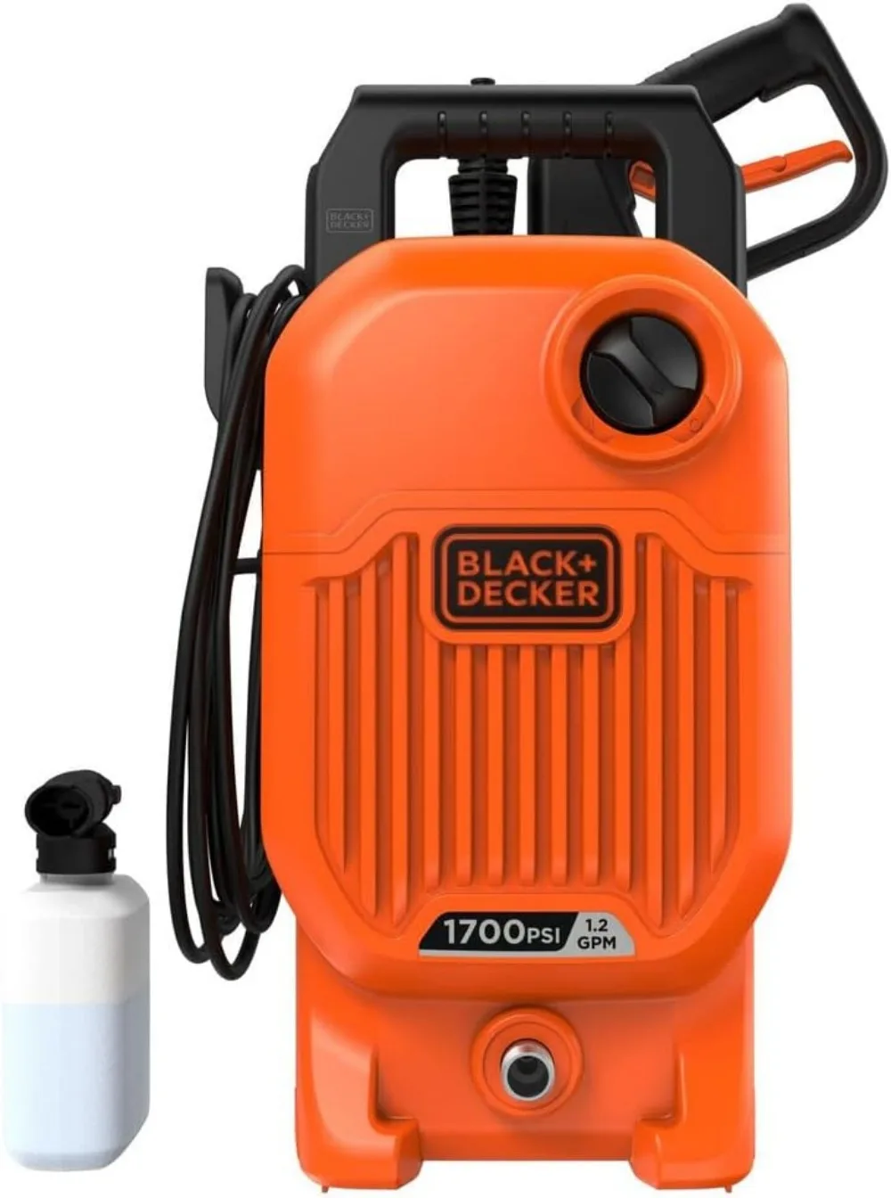 Electric Pressure Washer, Cold Water, 1700 PSI, 1.2 GPM for Outdoor Cleaning Tasks