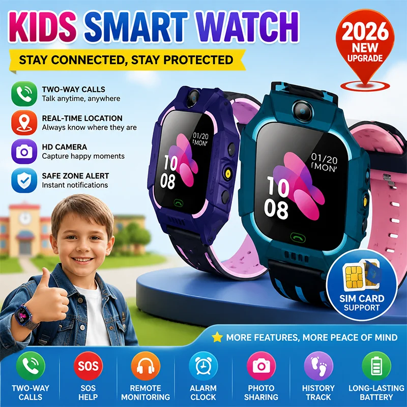 Smart Watch Kids GPS Video Call SOS APP Download  Sleep monitor Child Smartwatch Camera Monitor Tracker Location Phone Watch