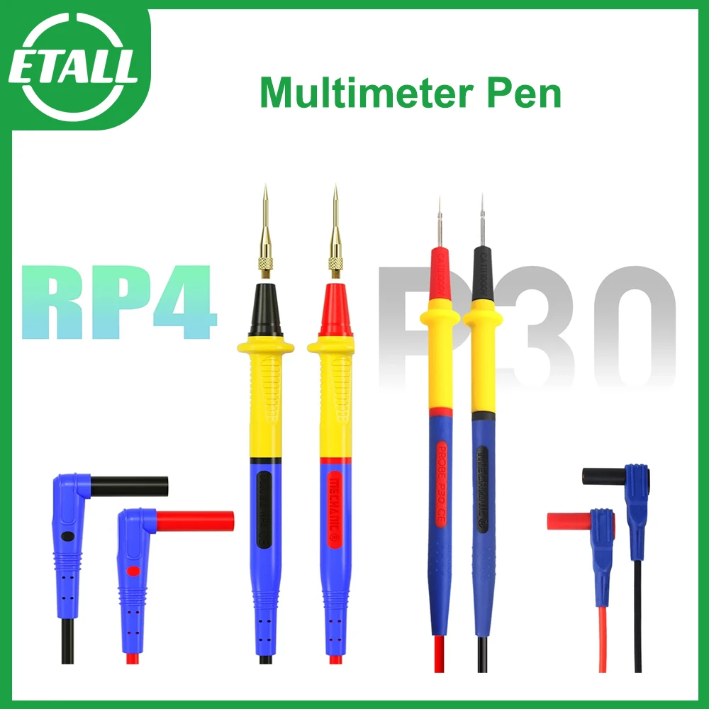 قلم متعدد ميكانيكي RP4 ، 1000 فولت 20A ، قلم يونيفرسال ناعم من الستانليس ستيل ، قلم اختبار مسبار للطرف لمتعدد رقمي