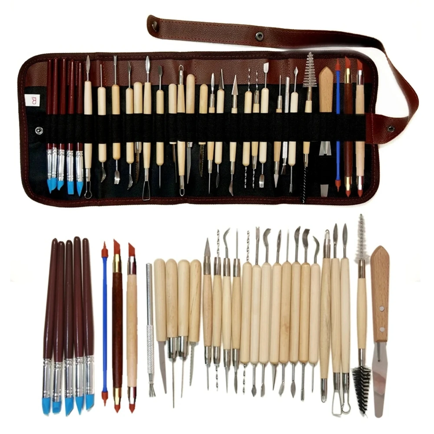 

DEKAXID Pottery Clay Sculpting Tools Kit 31Pcs/Set, Ceramic Wax Clays Carving Tools for Art Craft Pottery Sculpting Modeling To