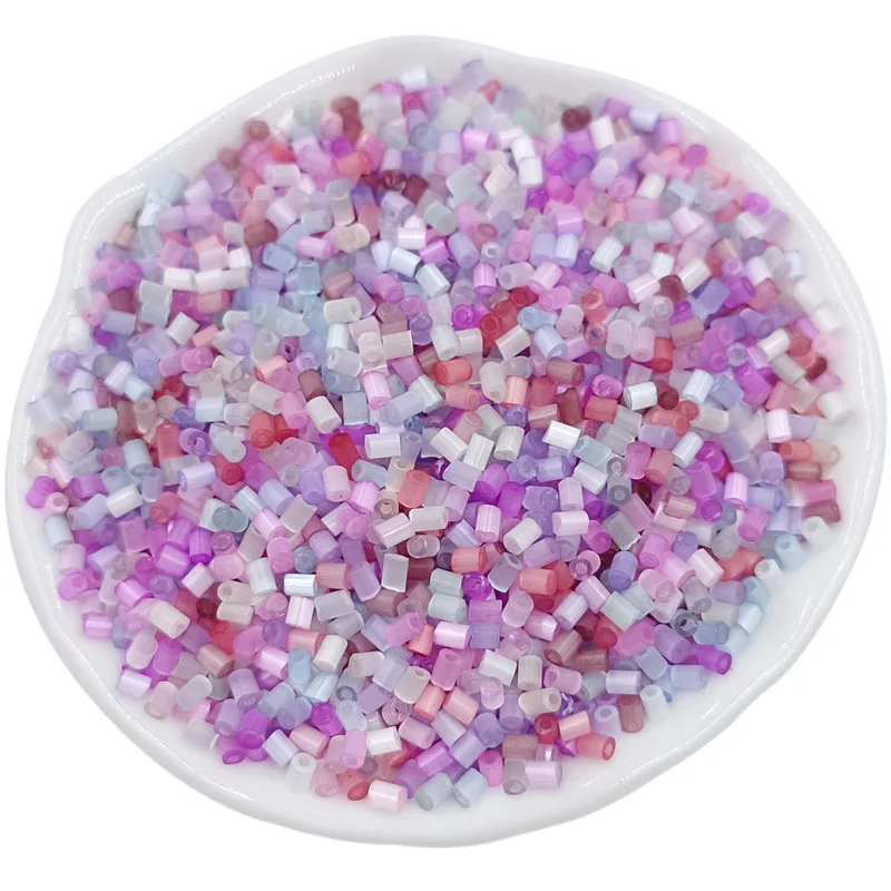 about 500pcs 6-7g/bag 2mm AB Candy Color Round Tube Loose Beads for Bracelet Necklace DIY Super Mini Jewelry Making Accessories