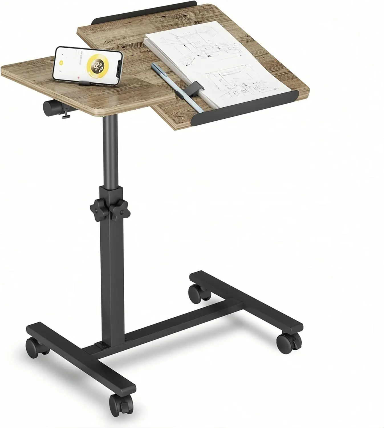 

Adjustable Laptop Stand for Couch Laptop Bed Table with Wheels Medical Overbed Tables Couch Tray Table Hospital