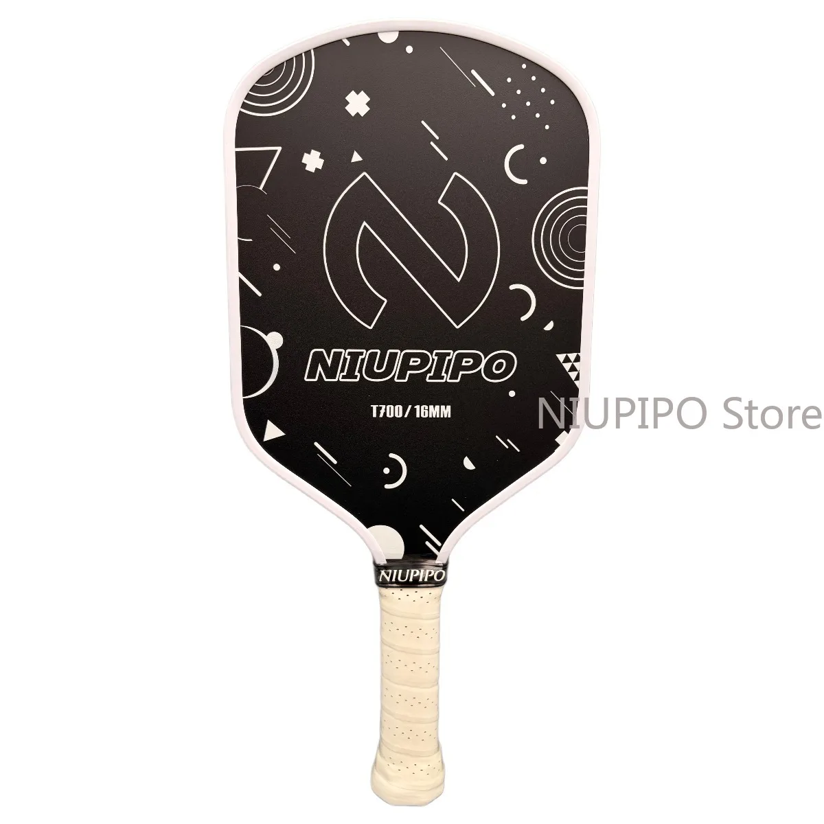 NIUPIPO Pickleball Paddle T700 Carbon Fiber Surface 16mm PP Honeycomb Core Lightweight Pickle Ball Racket for Indoor Outdoor Tra