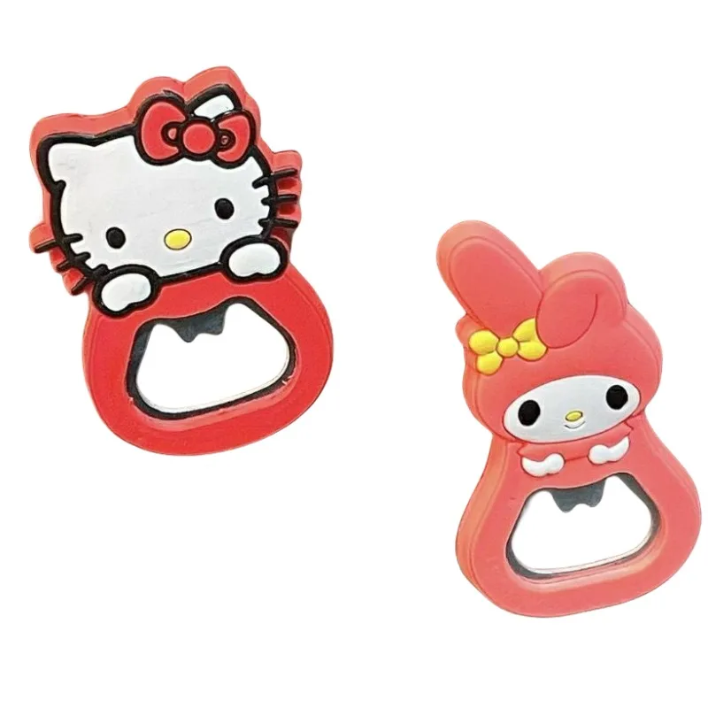 Hello Kitty My Melody Cartoon Cute Bottle Opener Creative Kawaii Beer Opener Personalized Silicone Refrigerator Magnet Wholesale