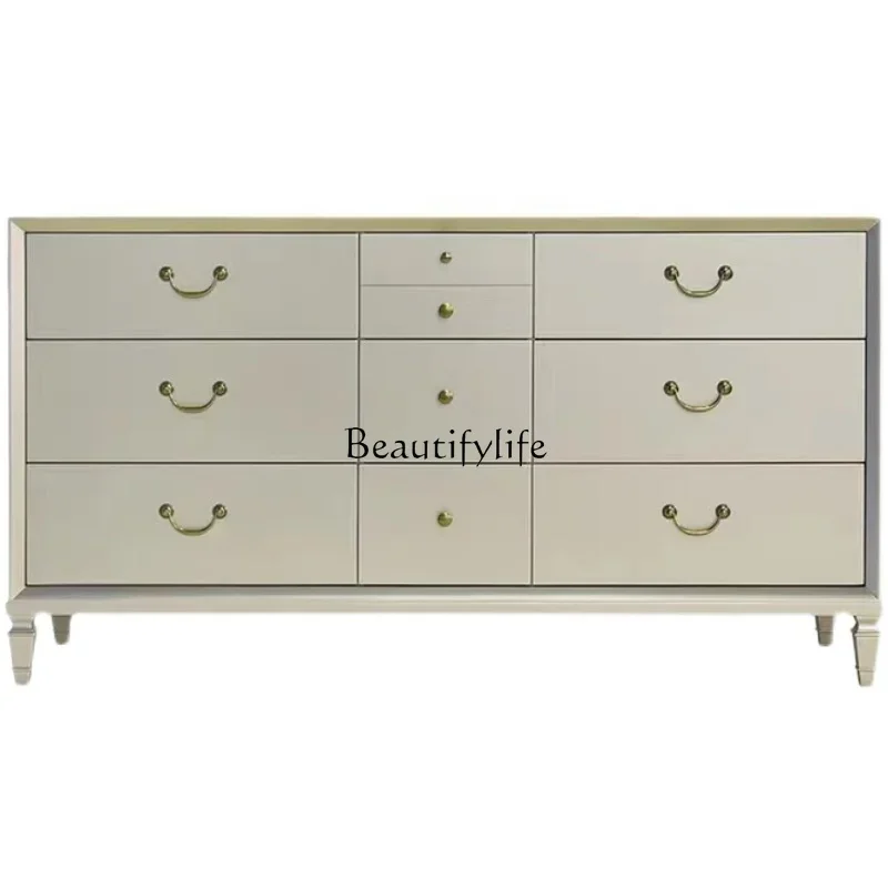 

3American light luxury chest cabinet high cabinet storage entrance cabinet modern simple neoclassical
