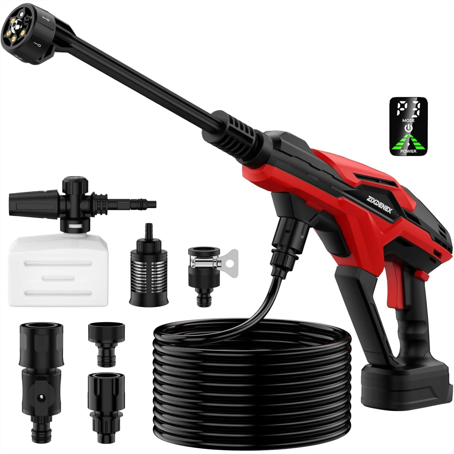 

Cordless Portable Cleaning Tool for 18V Battery, 800 PSI Handheld Cleaner with Brushless Motor, 6-in-1 Nozzle, 3 Level