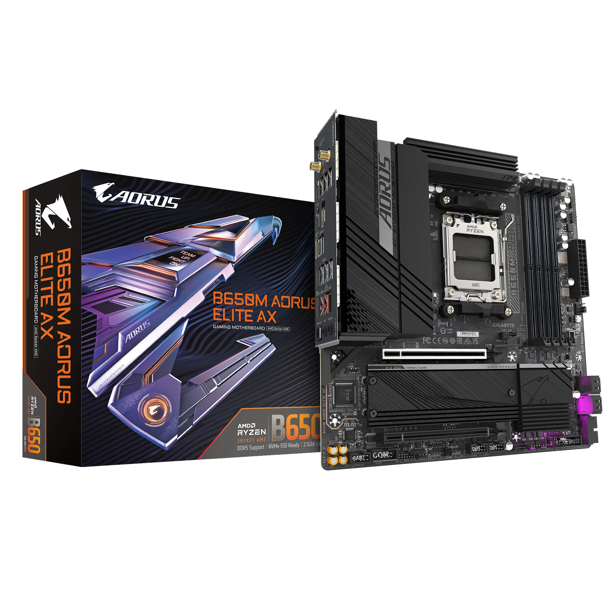 GIGABYTE New B650M AORUS ELITE AX Micro-ATX AMD B650 AMD Ryzen 7000/8000/9000 series processors Socket AM5 Motherboard