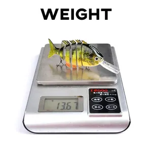 Multi -Joint -Wobbler -Fischereiköder, harte künstliche Köder, 6 Segmente Bionische, lange Zunge, Down Tilapia Swimbait, 10 cm, 14g 6 Hauptverkauf von Tilapia -Ködern - №3