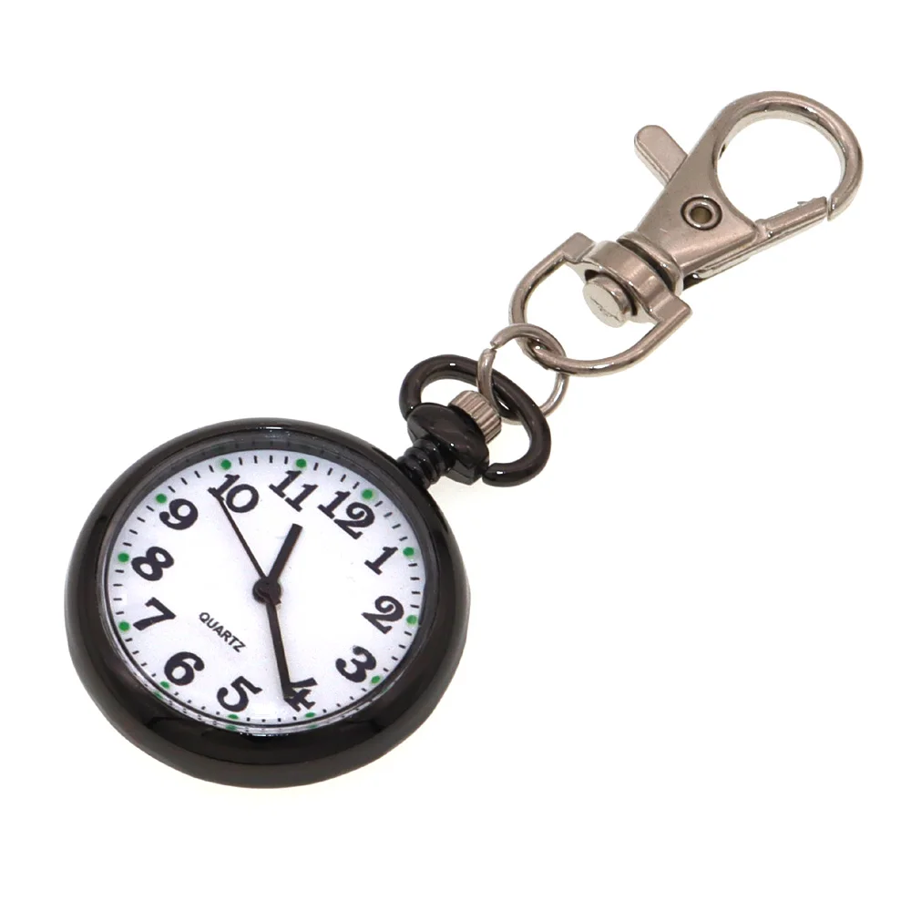 10ชิ้นขายส่งกระเป๋านาฬิกาพยาบาลกระเป๋านาฬิกาพวงกุญแจ FOB นาฬิกาพร้อมแบตเตอรี่แพทย์นาฬิกาวินเทจ