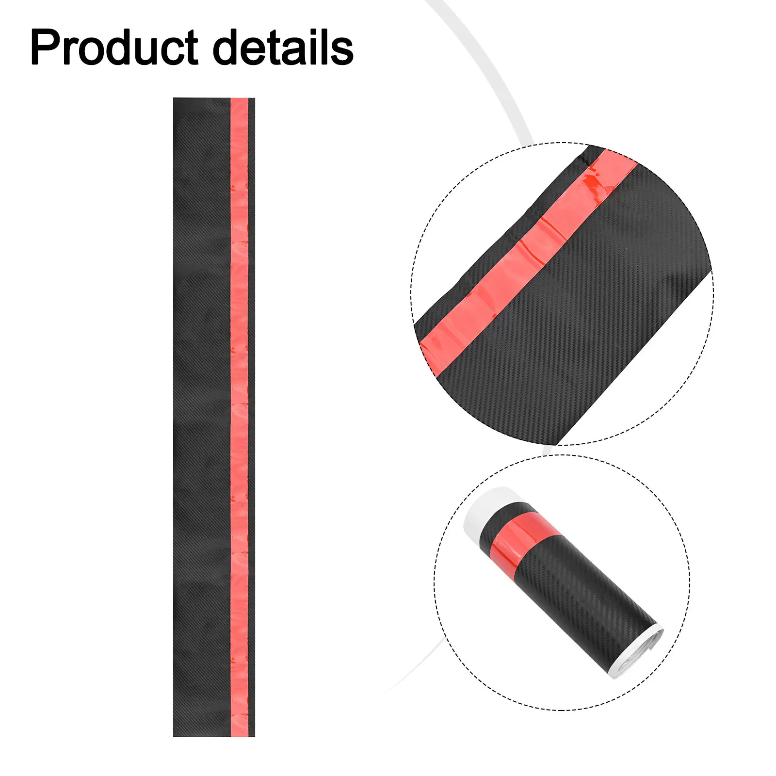 

Carbon Fiber Effect Racing Stripe Decal for Front Hood of Car with Tear Resistant Vinyl Sticker for Exterior Use