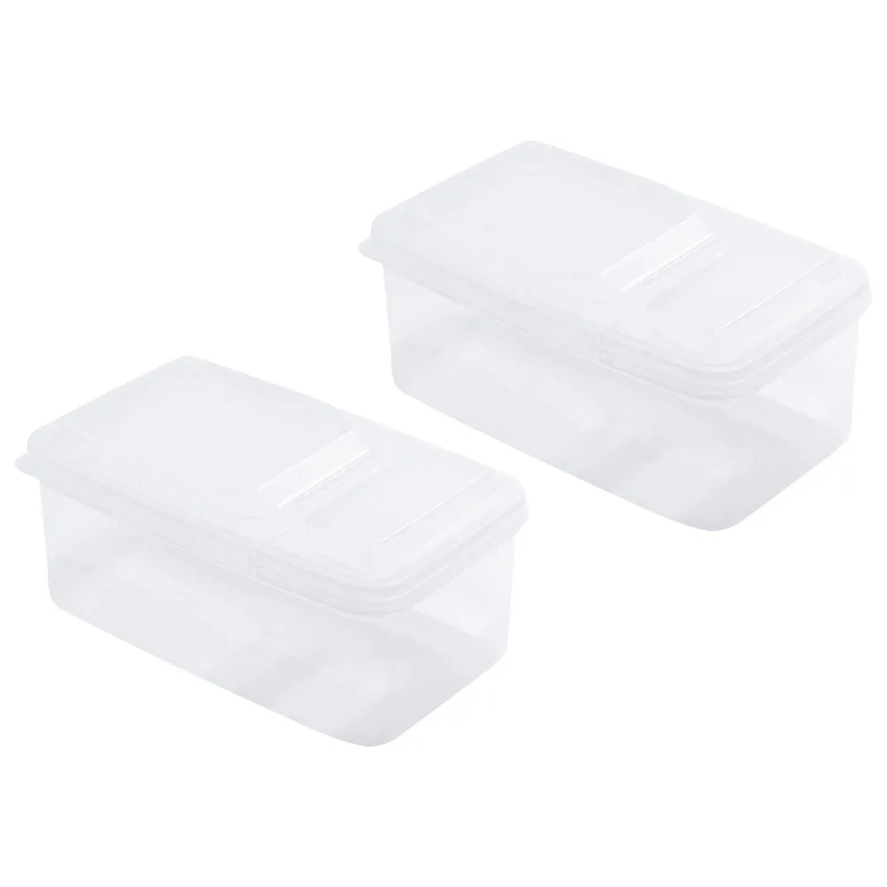 

2 pcs Transparent Seasoning Storage Box Pp Material Small Size Lightweight For Kitchen Spice Condiment Jar Organizer