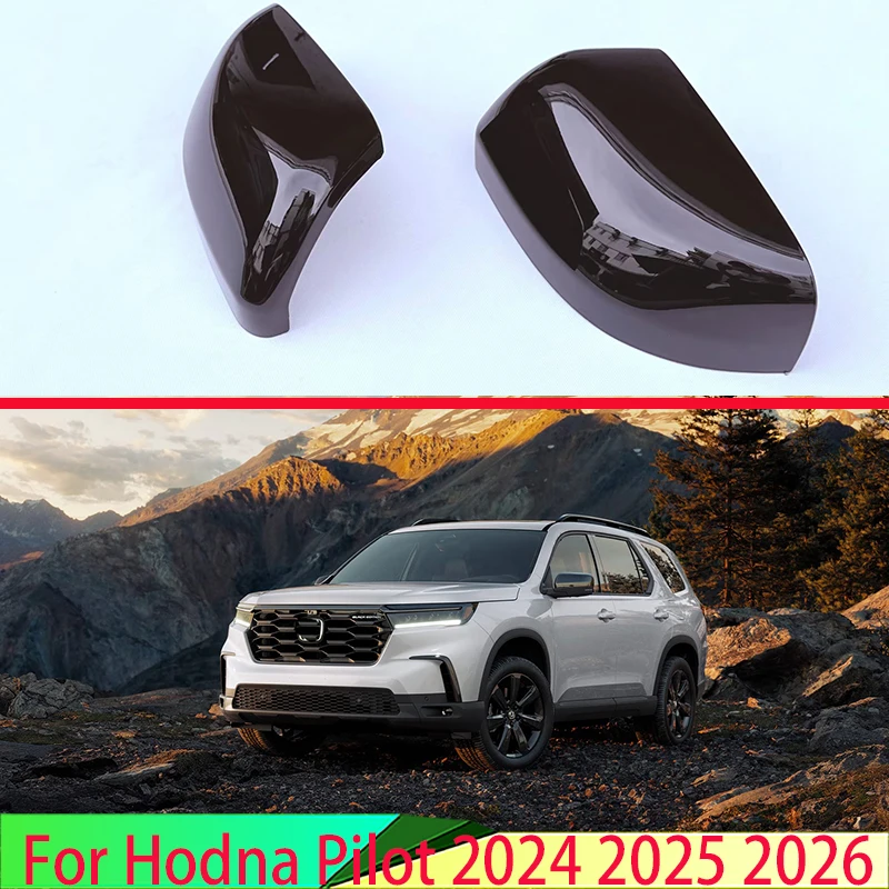 

For Honda Pilot 2024 2025 2026 Car Accessories ABS Chrome Door Side Mirror Cover Trim Rear View Cap Overlay Molding Garnish