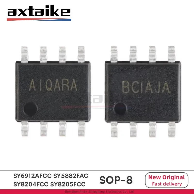 

5PCS SY6912AFCC SY5882FAC SY8204FCC SY8205FCC SOP-8 Mark：AIQ/BCI/AHI/AHH Switching Charger Synchronous Step Down Regulator IC
