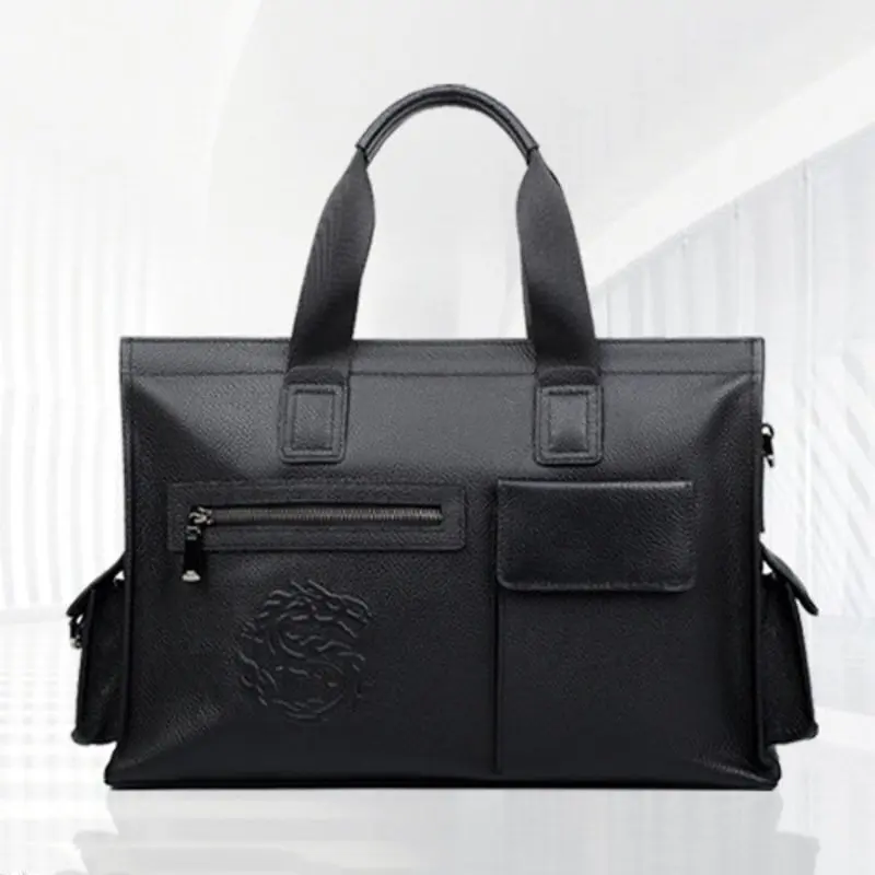 Genuine Messenger Bag Leather Man Bags Lare Capacity Men's Briefcase Fashionable Laptop Top Layer Cowhide Crossbody Briefcase